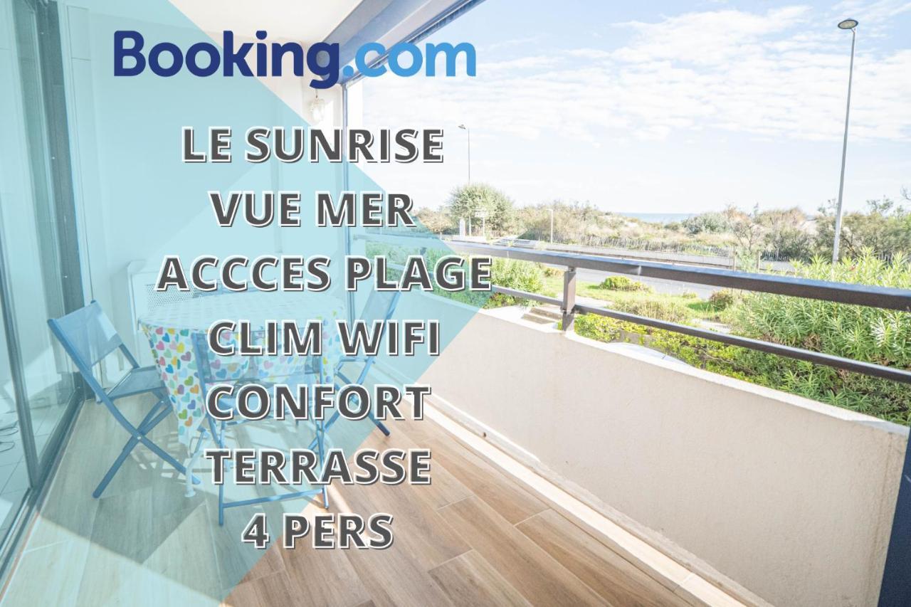 Le Sunrise Vue Mer Acces Plage- Spacieux-2 Terrasses-Wifi - Confort -Top Pros Servicesconciergerielagrandemotte Ла-Гранд-Мот Экстерьер фото